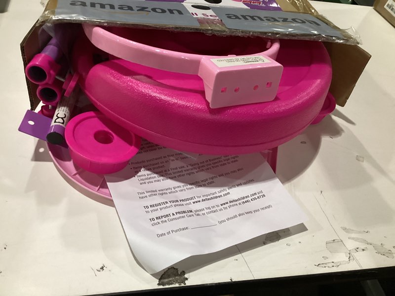 Condition photo showing As Is for Delta Children - Disney Minnie Mouse Basketball Hoop Set for Kids, Pink