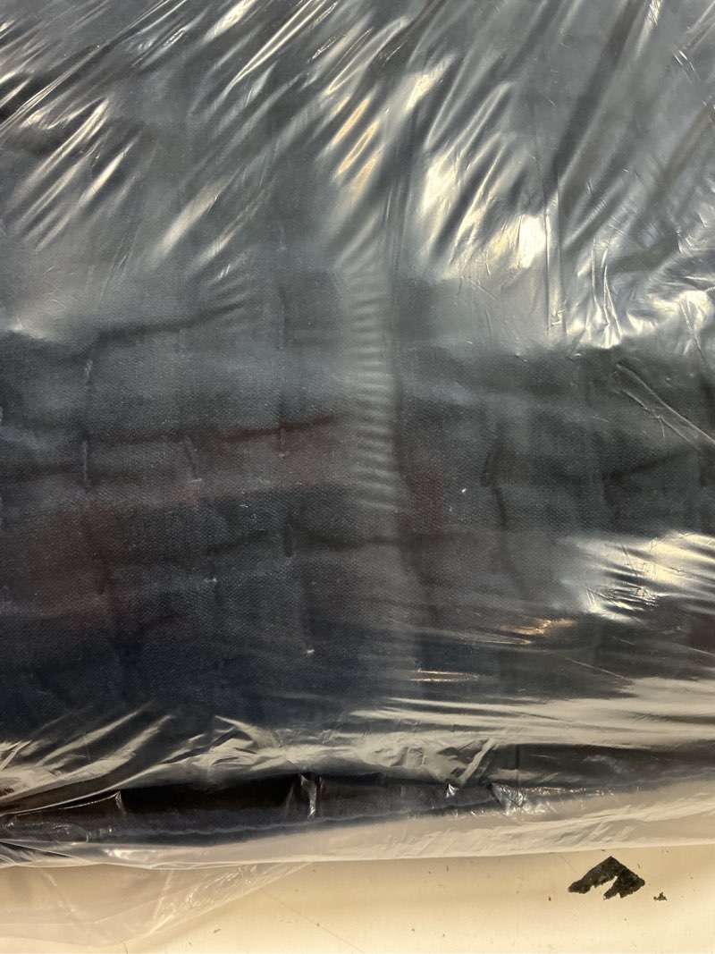 Condition photo showing Good Condition for european linen cotton stitch quilt, king/cal king, navy
