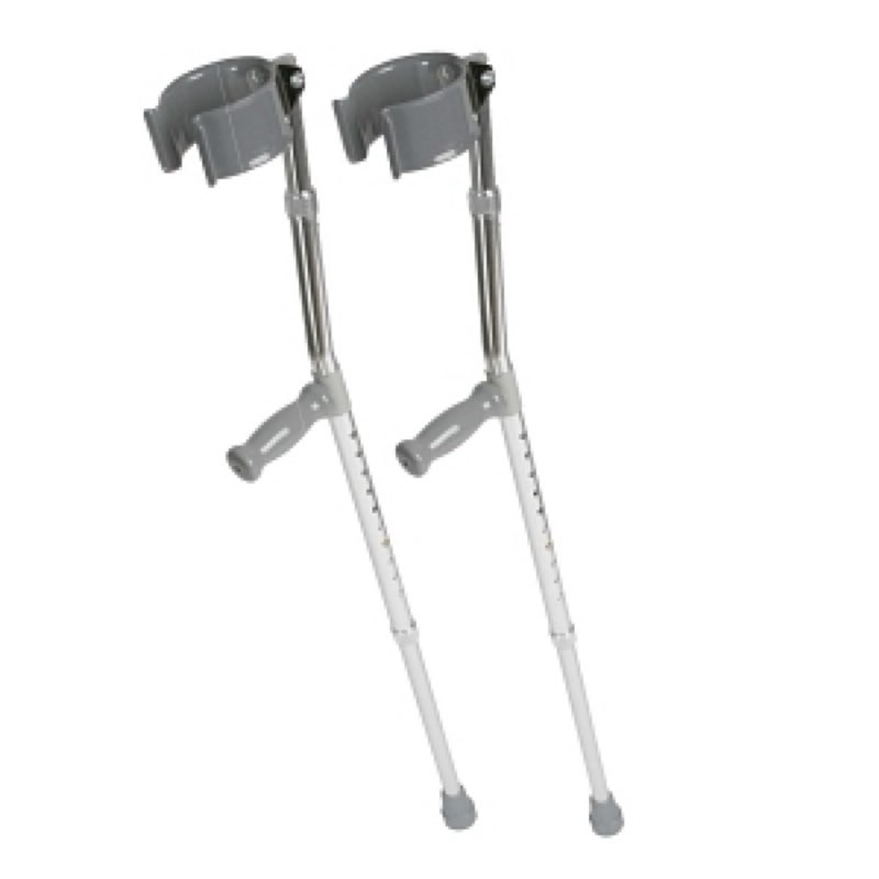 medline aluminum forearm crutches, adult, 250 lb. capacity