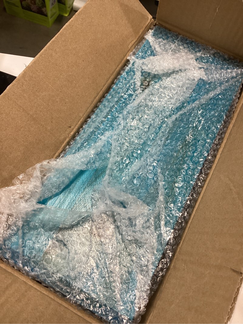 Condition photo showing New/Like New for Rustic Vintage Mini Wood Counter Top Cabinet,Display Case with Organic Glass Door,Wall Storage Cabinet, That Sits on Countertop-Floating Shelf Organization12 x4.7"x14"(Blue) Mediterranean Color