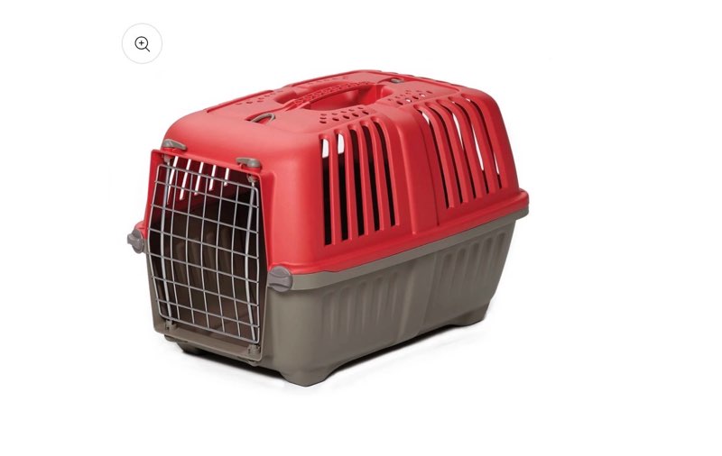 midwest homes for pets spree hard-sided pet carrier 19-inch ideal for toy breeds red