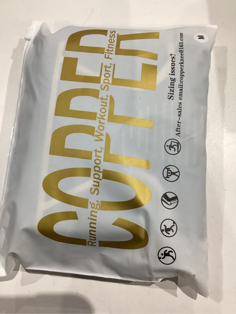 Condition photo showing Good Condition for Copper Knee Braces with Strap for Knee Pain Women and Men(2 Pack), Knee Compression Sleeve for Arthritis, ACL, Meniscus Tear, Joint Pain Relief, Knee Support for Working, Running, Weightlifting(M) Black+Copper Medium