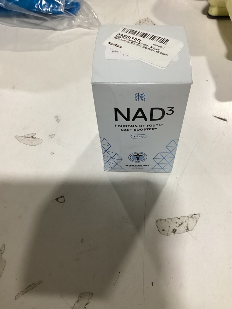 (SIMILAR TO STOCK PHOTO)High Performance Nutrition Niagen Nicotinamide Riboside Capsules, 60 Count