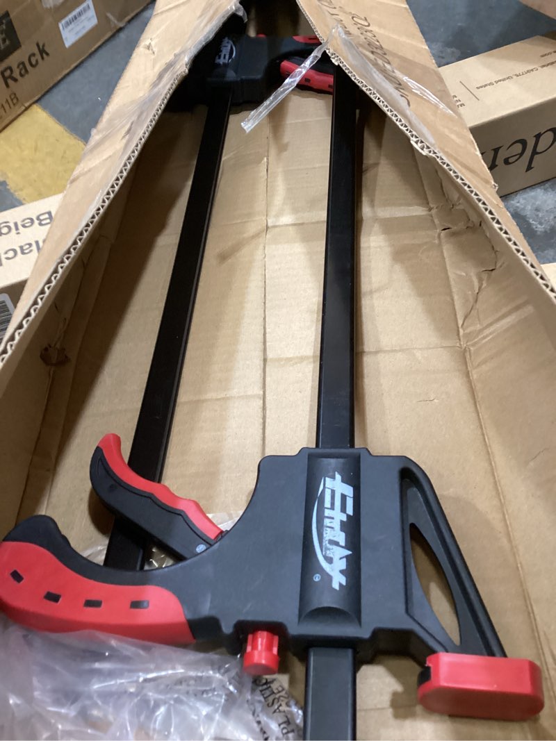 Condition photo showing Good Condition for 36" bar clamps for woodworking 2-piece, one-handed quick-change f clamp/spreader with 130 lbs load limit, wood clamps for gluing, carpentry, diy, and woodworking