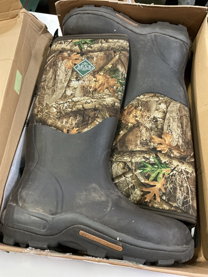Condition photo showing As Is for MUCK Men's Mossy Oak® Break Up Country™ Woody Max Boot 13 Camo