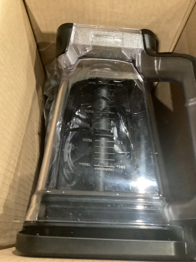 Condition photo showing As Is for Ninja BR201AMZ Professional Blender 2.0, 1200 Watts, Auto-iQ Program, Total Crushing Blades, 72-oz. Pitcher, 4 Manual Speeds for Smoothies, Shakes, and Frozen Drinks, Dishwasher-Safe Parts, Dark Grey Generation 2 (1200 Watts)