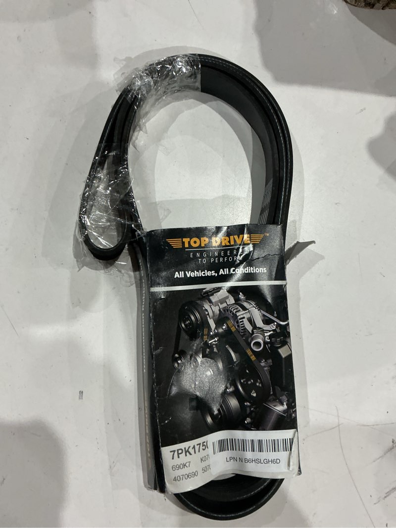 Condition photo showing Good Condition for Top Drive, 7PK1750, Premium Engine EPDM Serpentine Drive Belt, Equivalent References - K070690, 5070690 7PK1750 1
