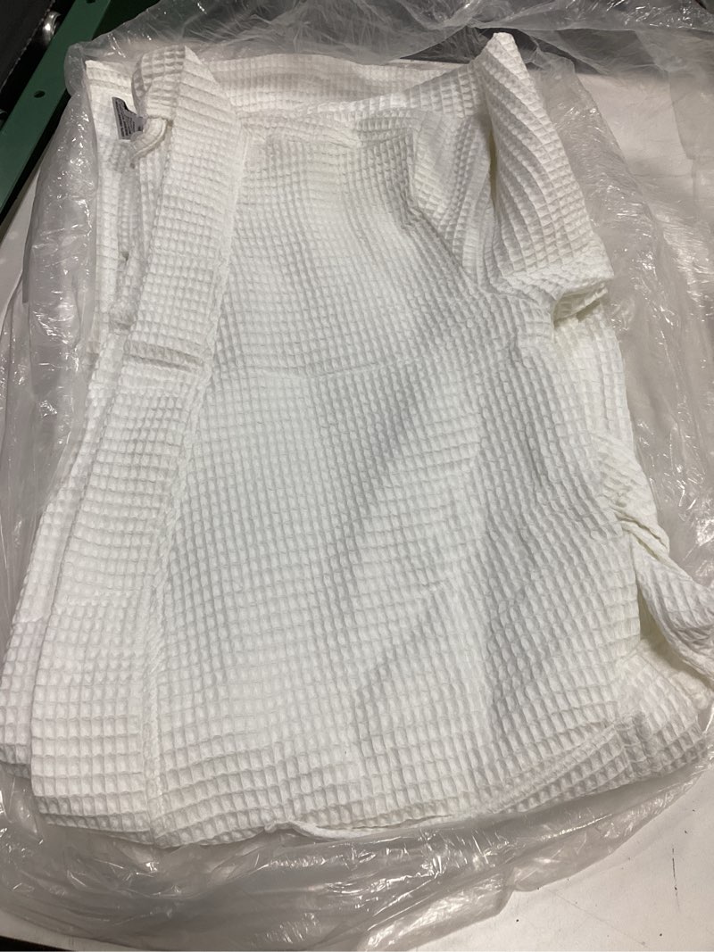 Condition photo showing Good Condition for quince organic turkish waffle robe, xs, white