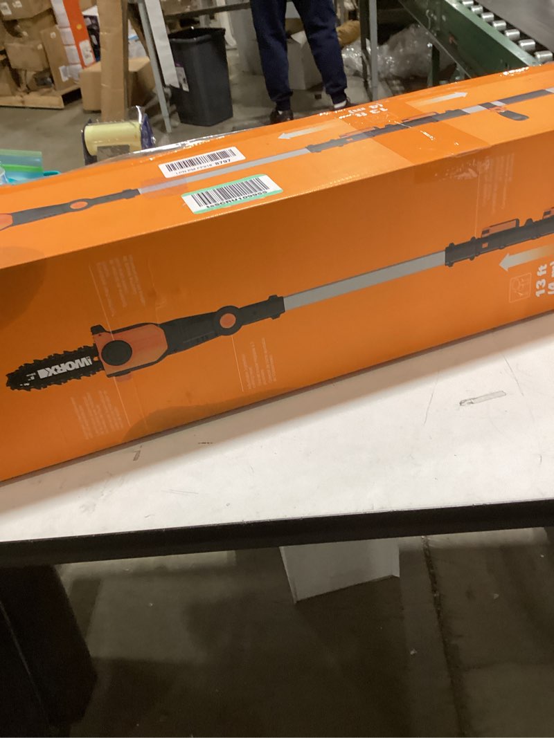 Condition photo showing New/Like New for Worx Nitro 20V 8 '' cordless pole chainsaw 2.0 Ah battery and charger included WG349 20V Pole Saw