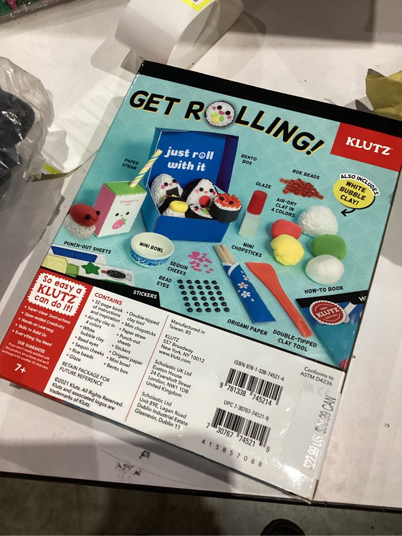 Condition photo showing New/Like New for Klutz Mini Sushi Bar Craft Kit, Medium,Multicolor Box