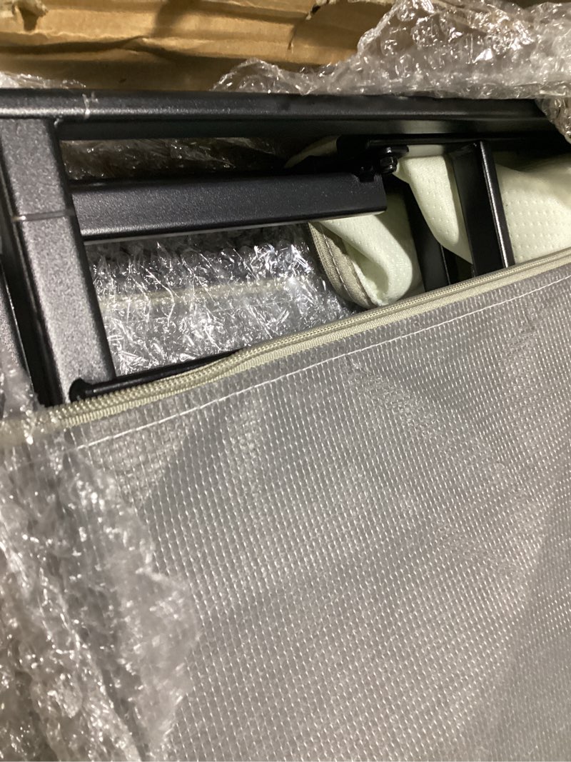 Condition photo showing Good Condition for possibly incomplete /used sleep master 9 inch high profile bifold box spring, split king