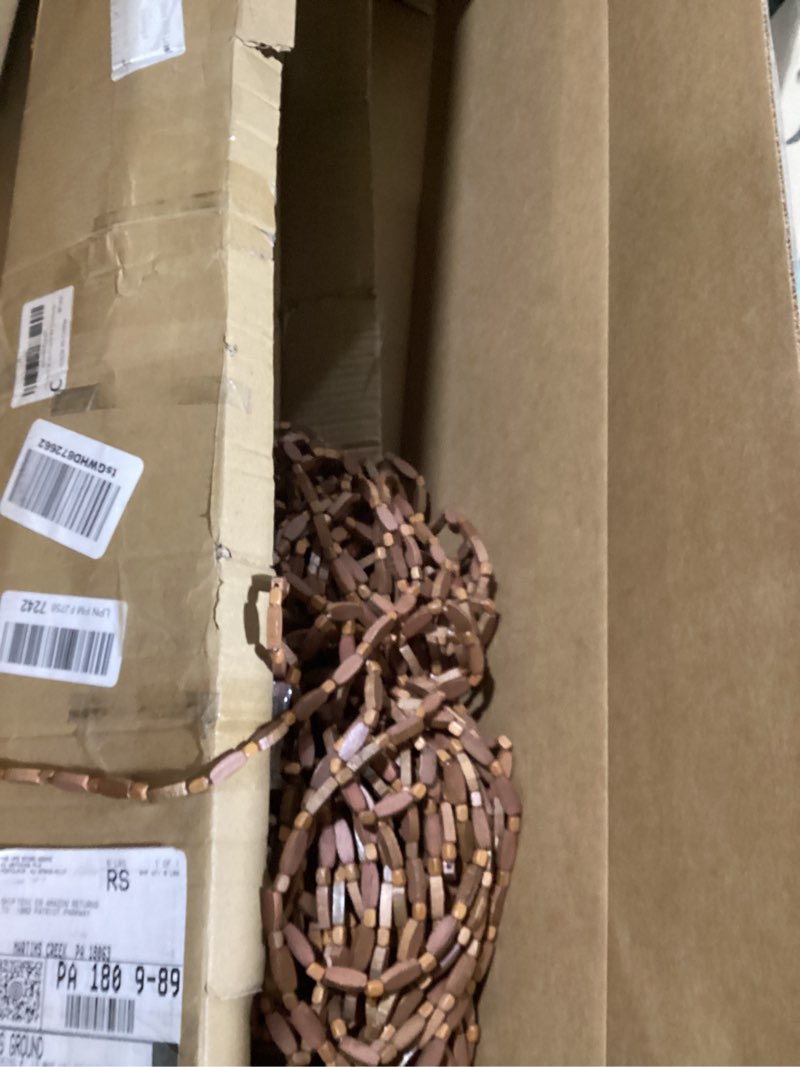 Condition photo showing Good Condition for 52 Strands Beaded Curtain for Doorways -35.4"x79"- Handmade Natural Beaded Curtains?Boho Doorway Wood and Bamboo Bead Curtain-As Insect Screen/Room Divider-Brown