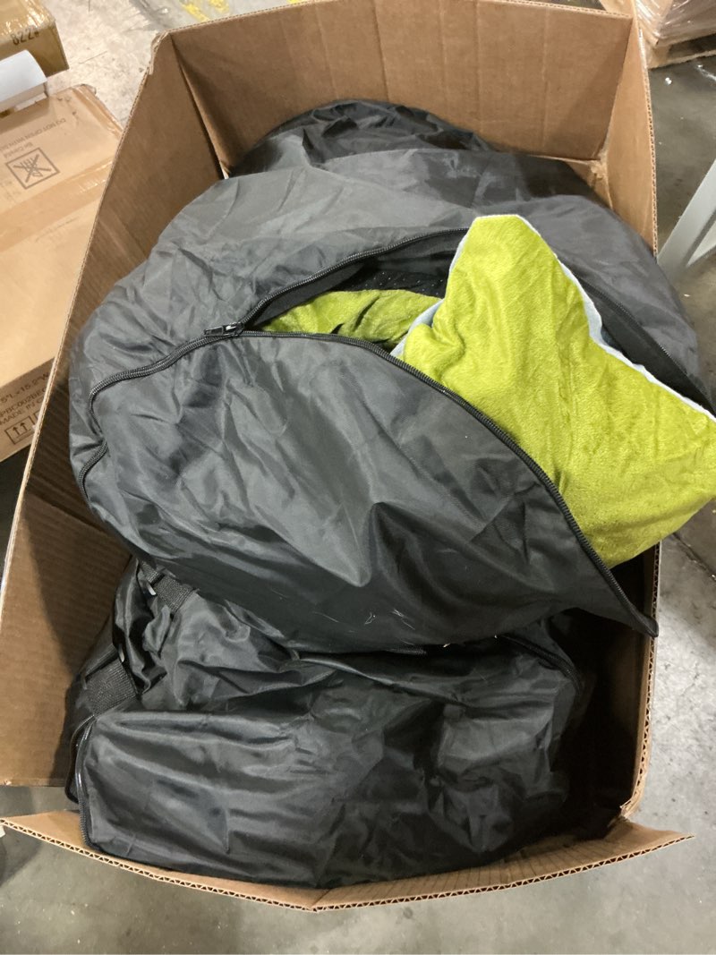 Condition photo showing As Is for 3 Inch GAIALOOP Thick Memory Foam Camping Mattress Sleeping Pad [Car/Tent/Cot] Glamping Portable Floor Mat Roll Up Futon Mattress for Guests Sleepover Avocado Green Cot: 72*24*3"