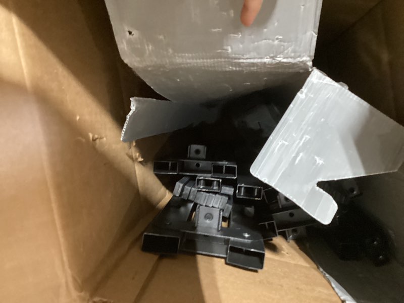 Condition photo showing As Is for Metal Bed Frame,King Size Bed Frame with Storage Space,Heavy Duty Sturdy Mattress Foundation,Easy Assembly,No Box Spring Needed,Black,12 Inch,King King 12 Inch