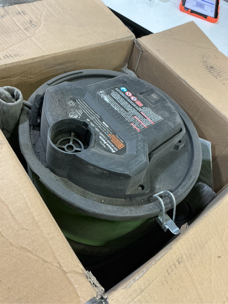 Condition photo showing As Is for PowerSmith PAVC101 10 Amp Ash Vacuum,Green / Black 3 Gallon Base Model