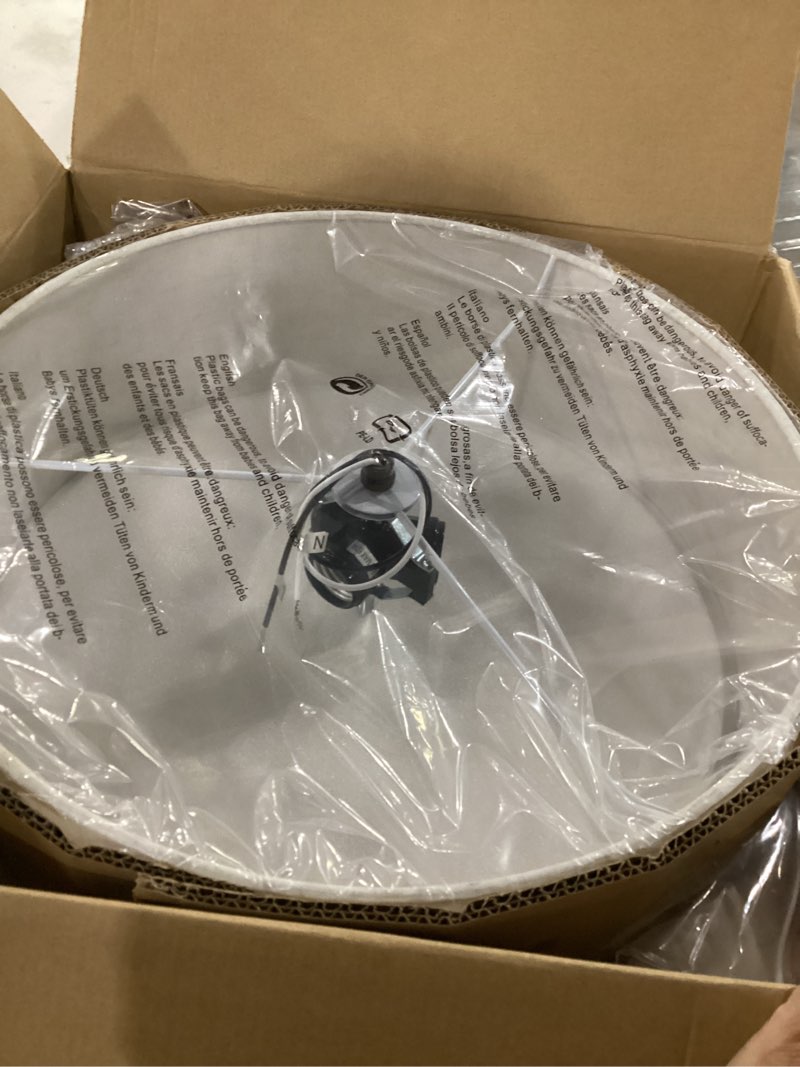 Condition photo showing New/Like New for bargeni semi flush mount ceiling light fixture,16 inch drum flush mount ceiling light,modern light fixtures ceiling mount with oil rubbed bronze finish,semi flush ceiling light for bedroom,living room oil-rubbed bronze 16 inch