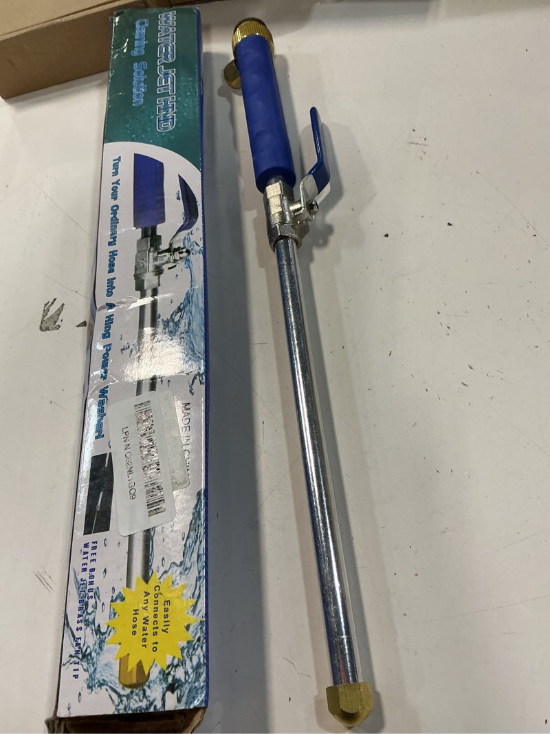 Condition photo showing Good Condition for jet hose nozzle high pressure, high pressure power washer wand, pressure washer hose attachment, watering sprayer cleaning tool with 2 nozzles for watering lawns, washing cars, patios, driveways