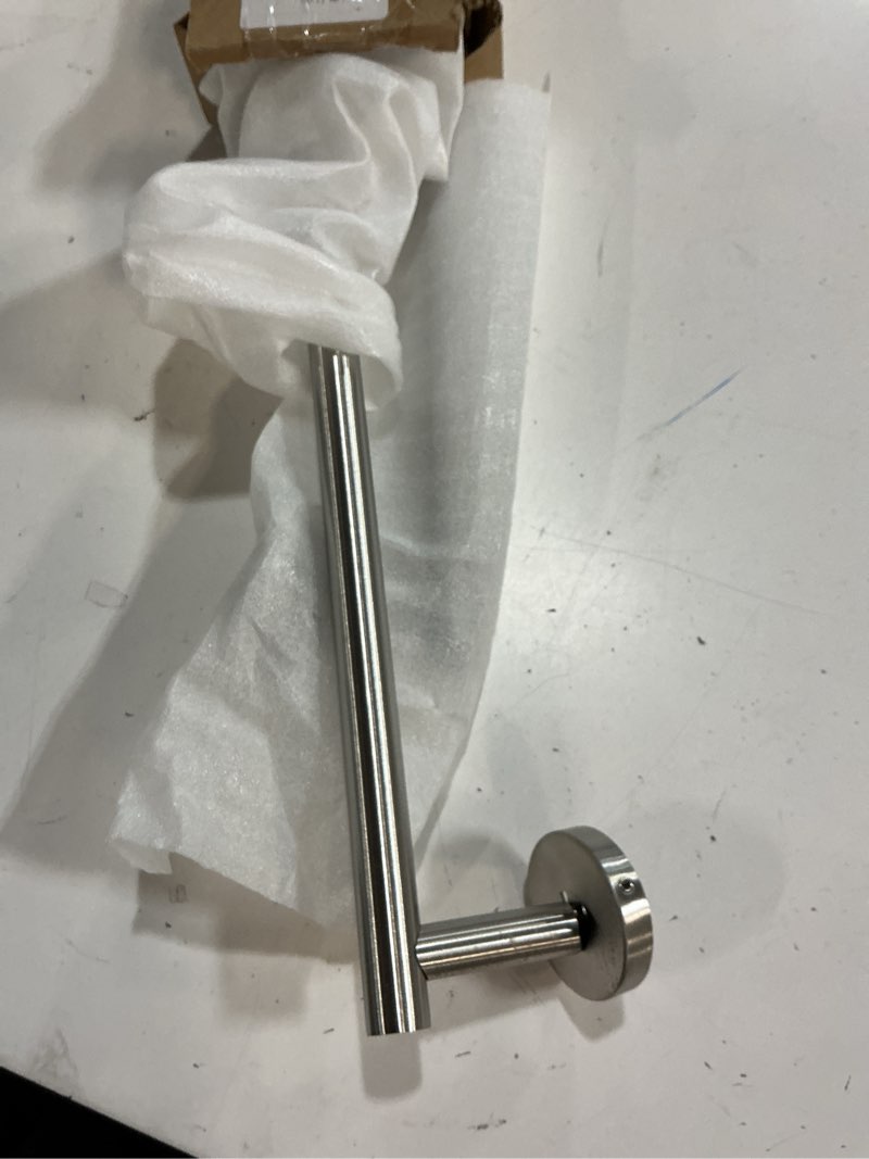 Condition photo showing Good Condition for newfun 24 inch brushed nickel bathroom towel holder, 2pcs towel bar for bathroom rod classic sus304 stainless steel towel racks wall mounted brushed nickel 24 inch
