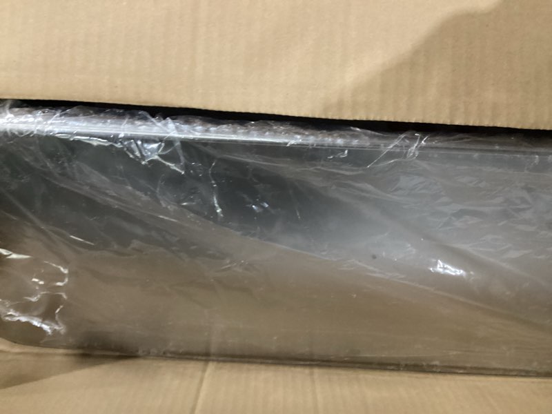 Condition photo showing New/Like New for Stainless Steel Cat Litter Box with Low Entry, Large Metal Kitty Litter Box for Senior or Injured Cats, Odor-Free, Non-Stick, Easy to Clean, 23.4"x15.6"x7.8", for Multiple Cats Silver 23.4"L x 15.6"W x 7.8"H