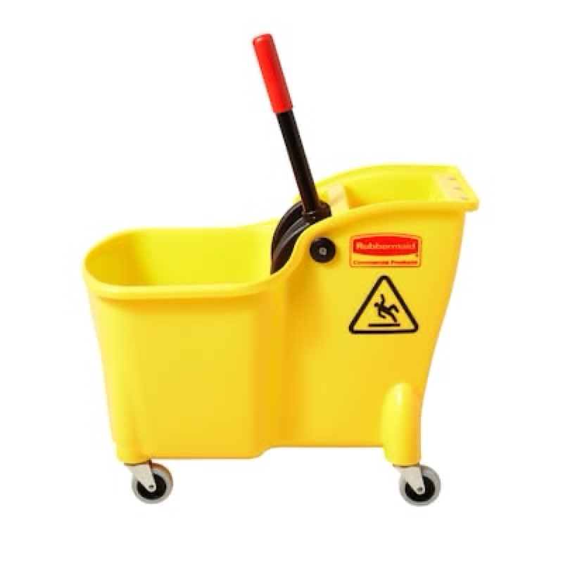 rubbermaid commercial products 7.75-gallons down-press mop wringer bucket item #337462 | model #1887304