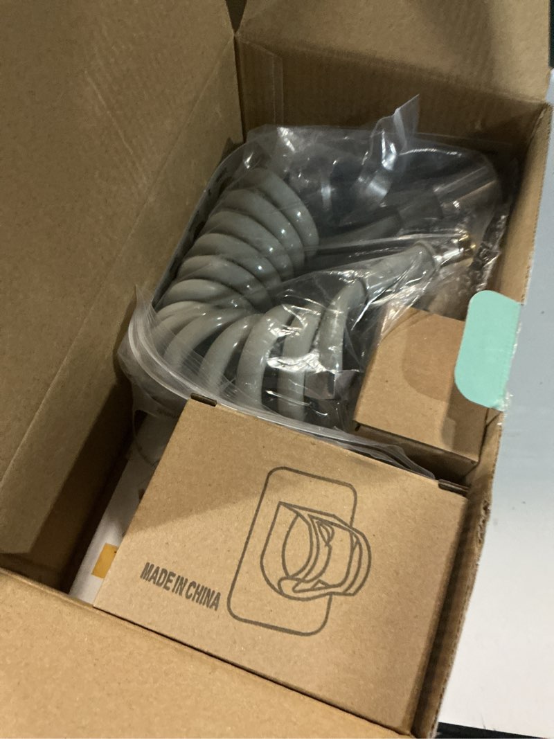 Condition photo showing Good Condition for cecefin kitchen sink sprayer hose attachment for faucet, kitchen faucet head replacement w/ 79" recoil hose and holder, pressurized water saving aerator & diverter valve, faucet sprayer attachment set f- grey- on/off pause sprayer