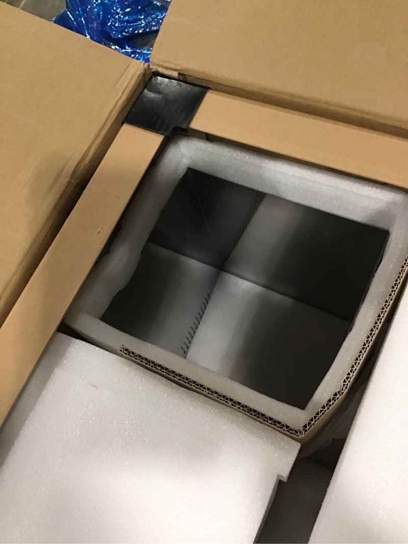 Condition photo showing As Is for Blue Ocean 36 inch RH02I Stainless Steel Island Mount Kitchen Range Hood | 760 CFM | Over Stove Vent with LED Lights | Convertible Duct NOT TESTED  INCOMPLETE 
