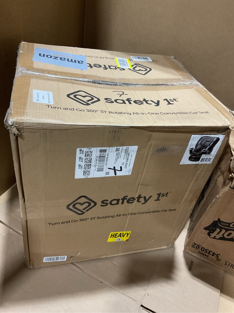 Condition photo showing New/Like New for safety 1st turn and go 360 st rotating all-in-one convertible car seat, safetyswivel technology, securetech installation, 3-in-1 rear-facing, forward-facing, booster, 5-100 lbs, skyline