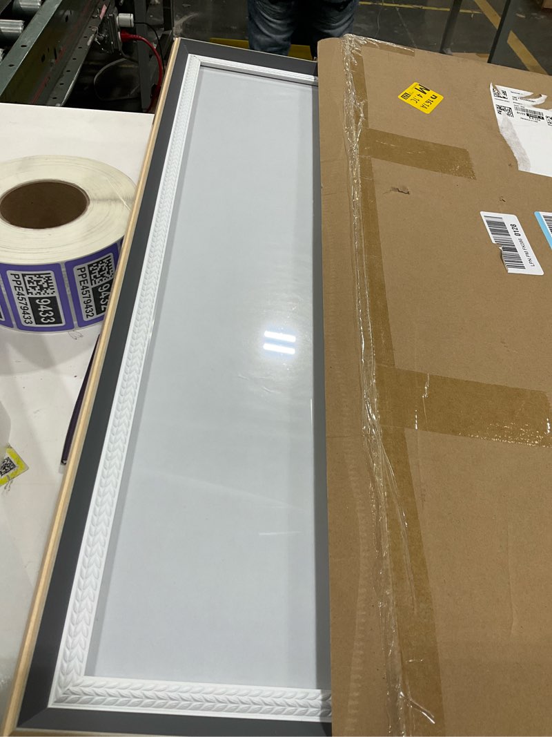 Condition photo showing Good Condition for Abtgt 18x24 Frame Ornate Vintage Style, Made of Black MDF Backing for Horizontal or Vertical Wall Mount, 18x24 Poster Frame for Home Decor, Vintage Gray 1 Pack Gray 18x24
