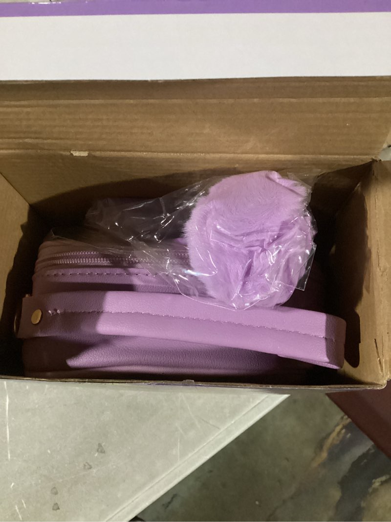 Condition photo showing Good Condition for Little Girl Purse Accessories, My First Purse Set - Play Makeup Princess Plush Diary Unicorn Eye Mask Wallet Phone Pretend Credit Cards Kids Pretend Play Christmas Toy Gift for Girl Age 3+ Purple