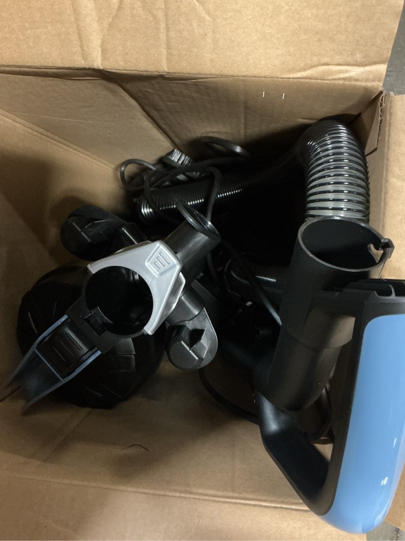Condition photo showing As Is for mainstays lightweight bagless upright vacuum cleaner with brush and crevice tool