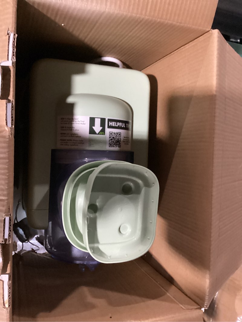 Condition photo showing Good Condition for greenpan frost ice cream maker & slushie machine, soft serve, sorbet, margaritas, milkshakes, frozen yogurt, no pre-freezing, ready in 15 mins, 6 modes, 7 textures, self-cleaning, family size, green 4 pint ice cream & frozen drink maker pistachio green