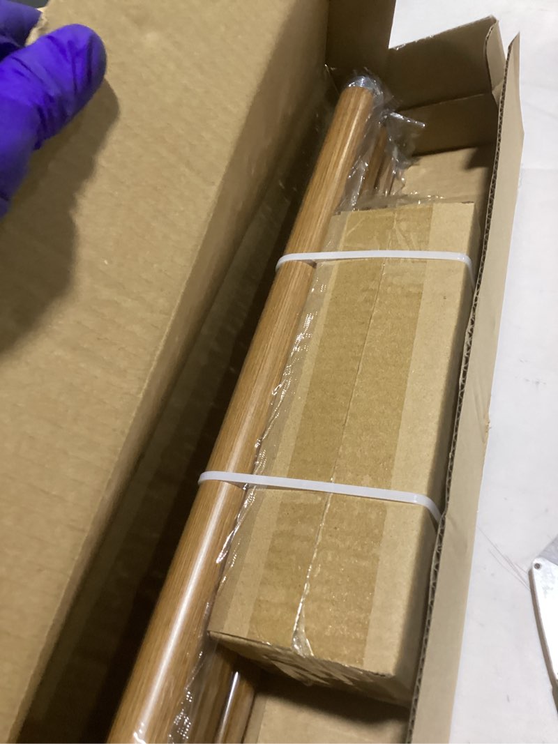 Condition photo showing New/Like New for qdwis boho wood curtain rods for windows 28 to 48 inch,1" adjustable heavy duty window curtain rod with imitation wood grain finials,rustic decorative drapery rods set,size:18-60'',maple wood 18'' - 60''(1 pack) maple wood