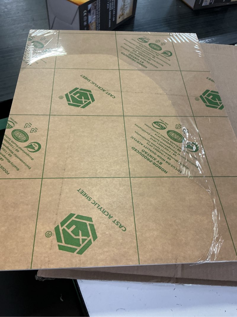 Condition photo showing Good Condition for kinlink 18x24 plexiglass sheets 1/8 inch thick - 3mm white cast acrylic sheet, plastic sheet polycarbonate sheet for diy project, craft, acrylic sign and wedding invitation 2 pack 18x24 white 2