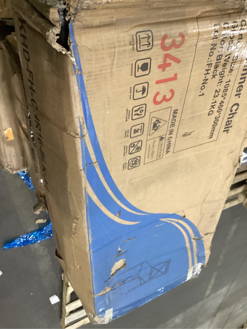 Condition photo showing As Is for VECELO Metal Dining Chairs Set of 4, Steel Legs and PU Leather Cushion Seats for Kitchen, Living Room, Brown