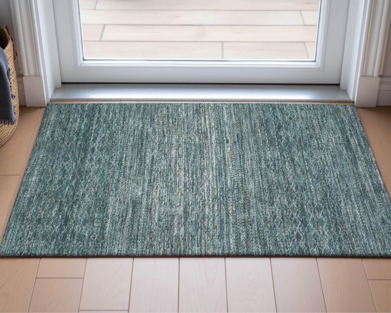 addison rugs chantille acn2150 teal 1'8" x 2'6" indoor/outdoor, machine washable, easy clean, non shedding, bedroom, living room, dining room, kitchen, patio rug