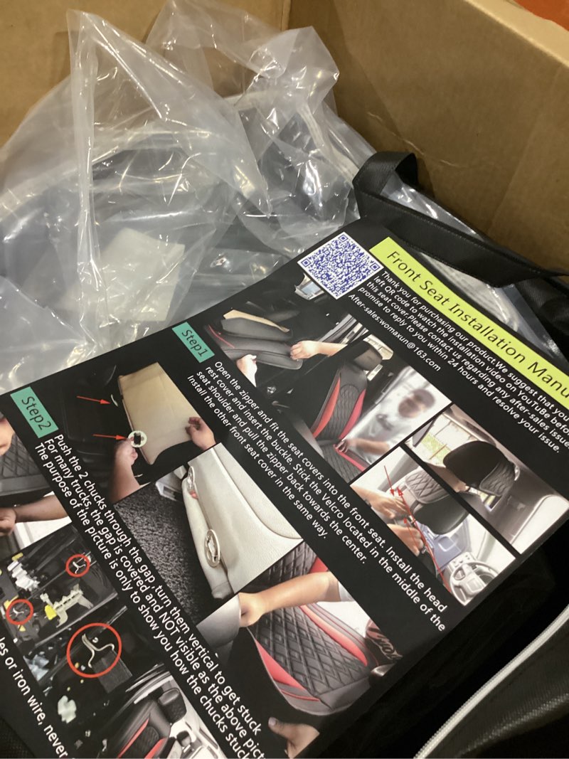 Condition photo showing Good Condition for fit for toyota 4runner 2025-2026 (6th) car seat covers ,custom automotive seat covers full set-front,second & third 7-seat car seat protector,luxury leather seat covers for suv (3-row,7 seats -black) black 2025-2026(6th)-3 row?7 seat