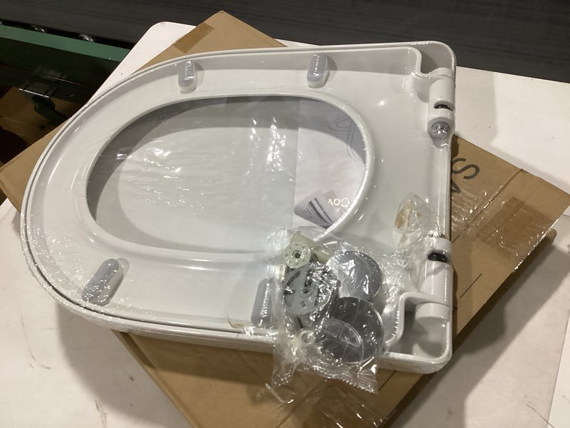 Condition photo showing New/Like New for SADALAK D/U Shape Toilet Seat,Soft Close and Quick-Release for Easy Cleaning Toilet Seats Cover,Stable Hinge Design to prevent shifting -White Elongated Toilet Lid MTG16