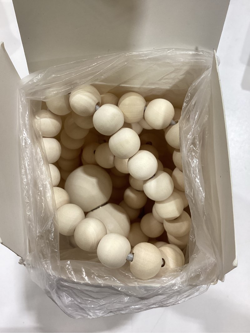 Condition photo showing Good Condition for KLOGTSIND Magnetic Curtain Tiebacks, Curtain Tie Backs for Curtains 4 Pack, Wood Bead Curtain Tiebacks, Curtain Holders for Boho Bedroom Decor, Baby Nursery Decor, Farmhouse Decor Wood Color 4