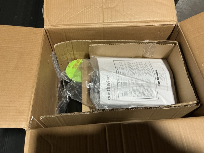Condition photo showing New/Like New for earthwise gs70015 15-amp garden corded electric chipper, collection bin 15-amp, 12:1 fine mulch ratio