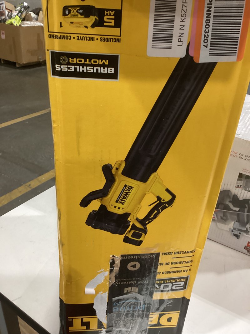Condition photo showing As Is for DEWALT 20V MAX* XR Leaf Blower, 125-MPH, 450-CFM (DCBL722P1) Gen 2