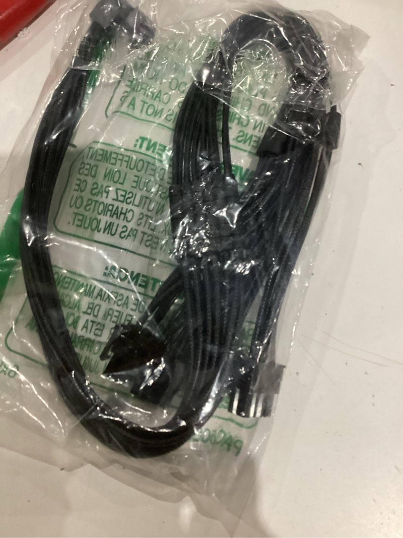 Condition photo showing As Is for incomplete.  12vhpwr 90 degree right angle adapter for corsair 12vhpwr 16awg 600w pcie 5.0 12+4 16 pin for rtx 4090 4080 3090ti 4070ti gpu, 4x 8 pin only for corsair modular power supply (type a)