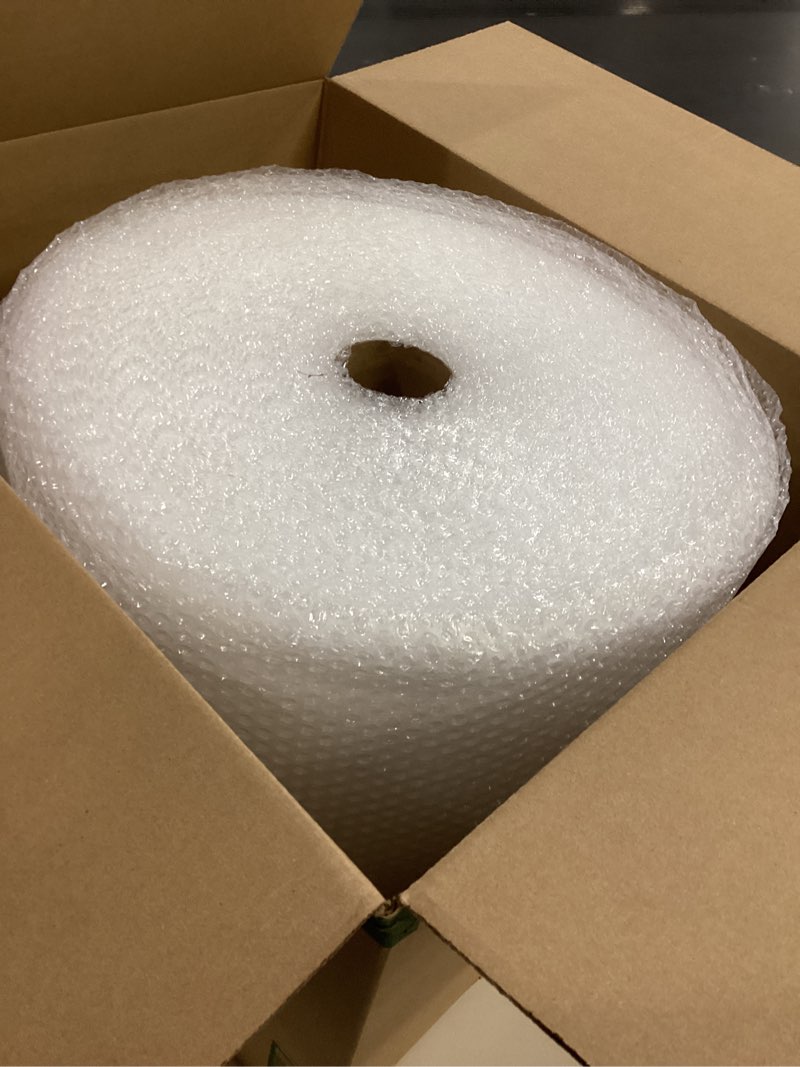 Condition photo showing Good Condition for Amazon Basics Bubble Cushioning Wrap Packing Material for Fragile Items, 12-Inch x 100-Foot Long Roll, Large, Clear Clear 12 inch x 100 ft