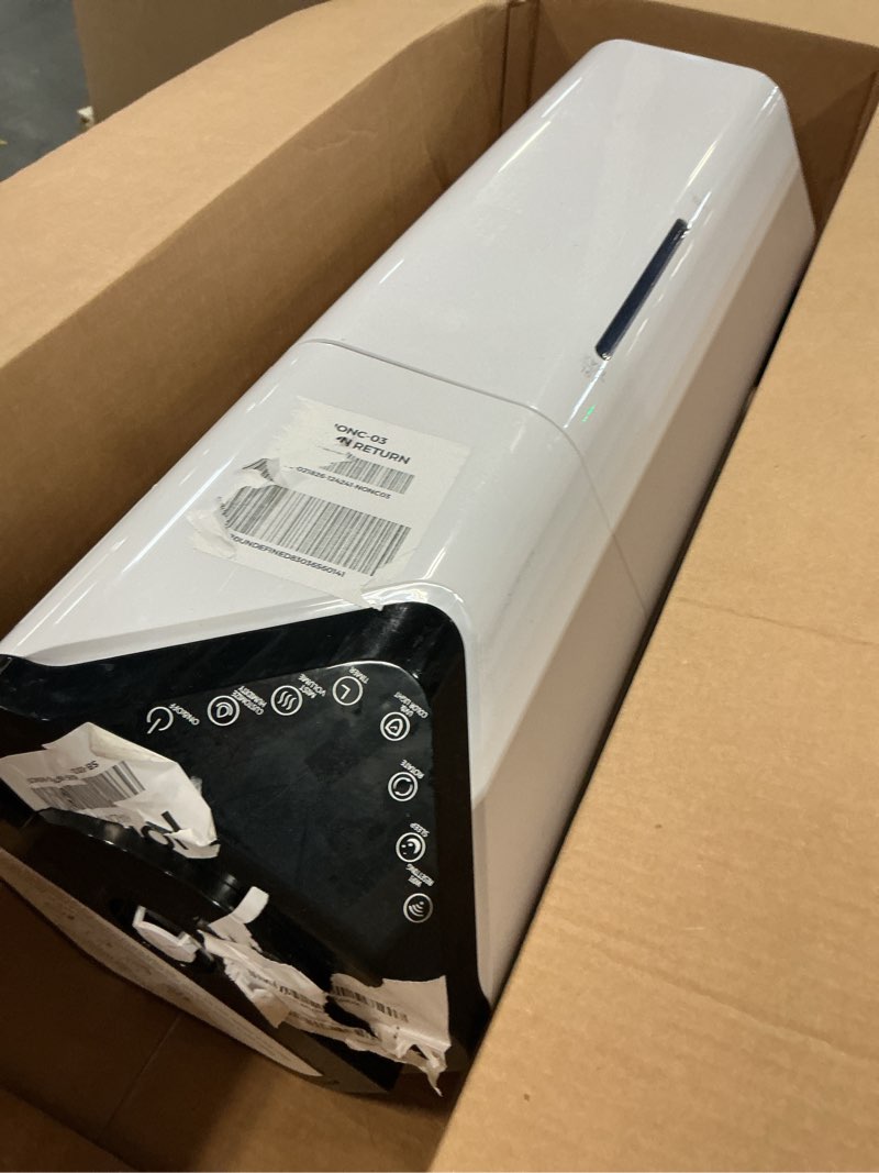 Condition photo showing As Is for 19L/5Gal Humidifiers for Bedroom Large Room 2800 sq ft, Quiet Humidifiers for Large Room, Floor Humidifier with 3 Mist Mode & Auto 180°Mist Tube for Home Whole House School Office Commercial Plants white