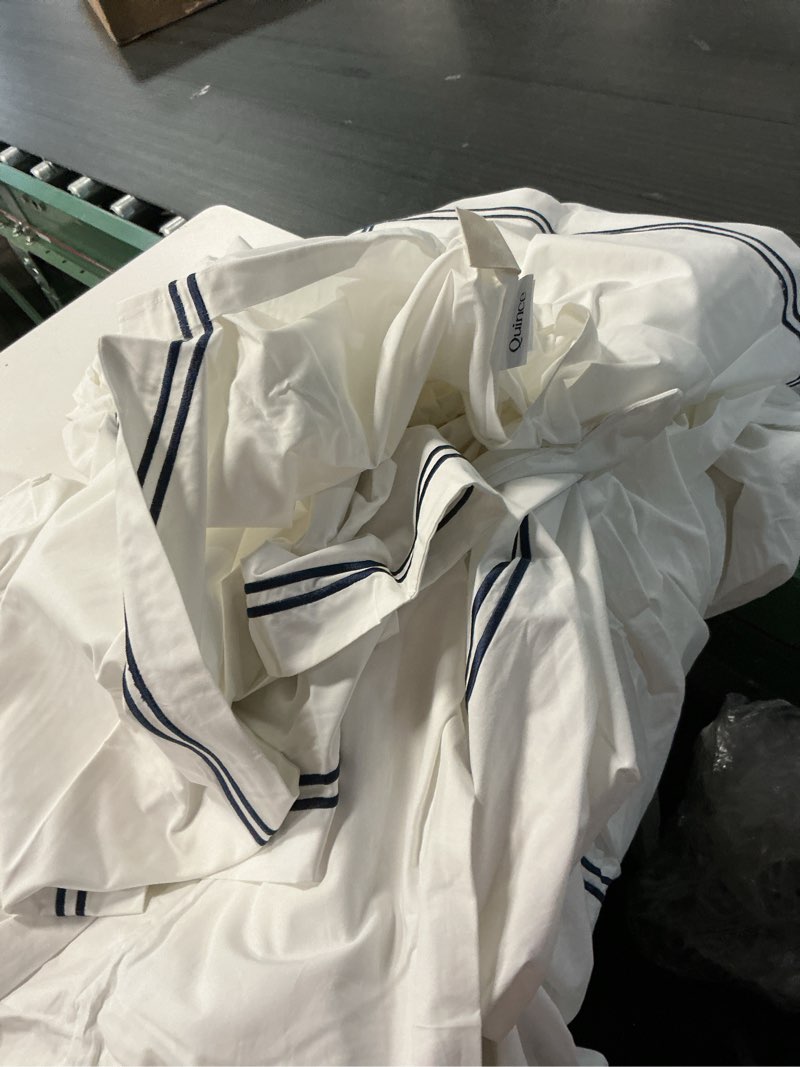 Condition photo showing As Is for cotton fisherman throw (king )