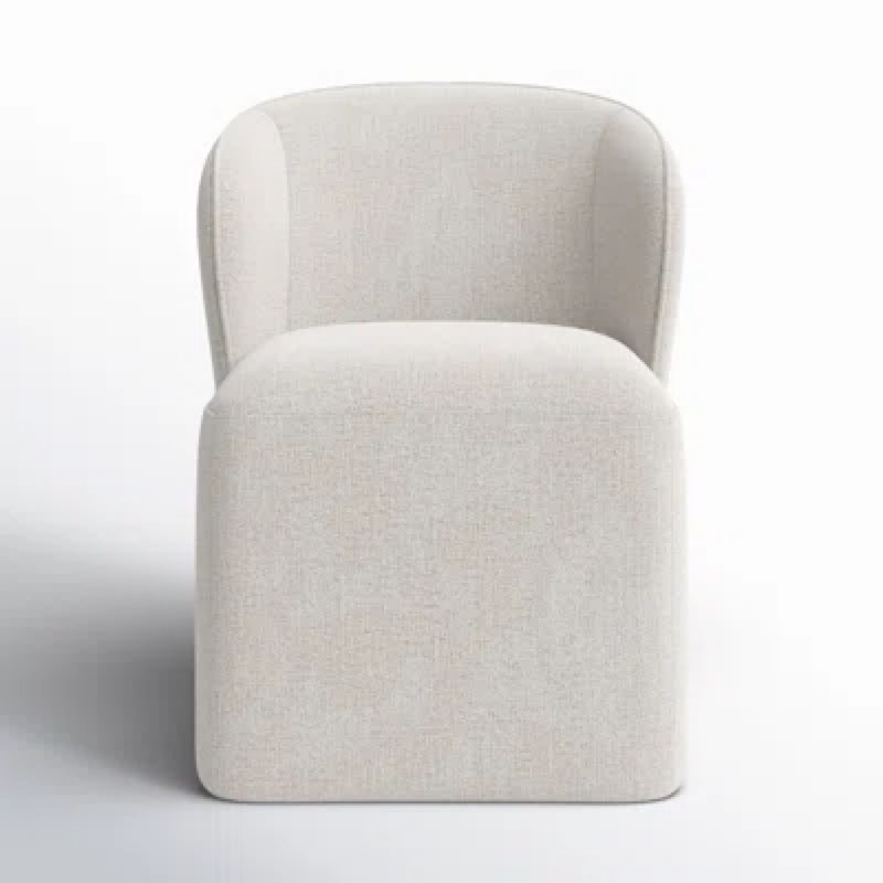 niha upholstered dinning chair with casters 