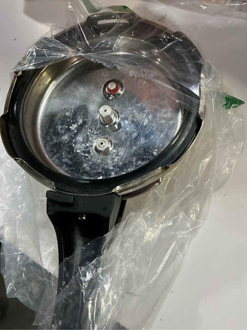 Condition photo showing As Is for Prestige Deluxe Alpha Stainless Steel Pressure Cooker, 2 Liters/2.11 Quarts