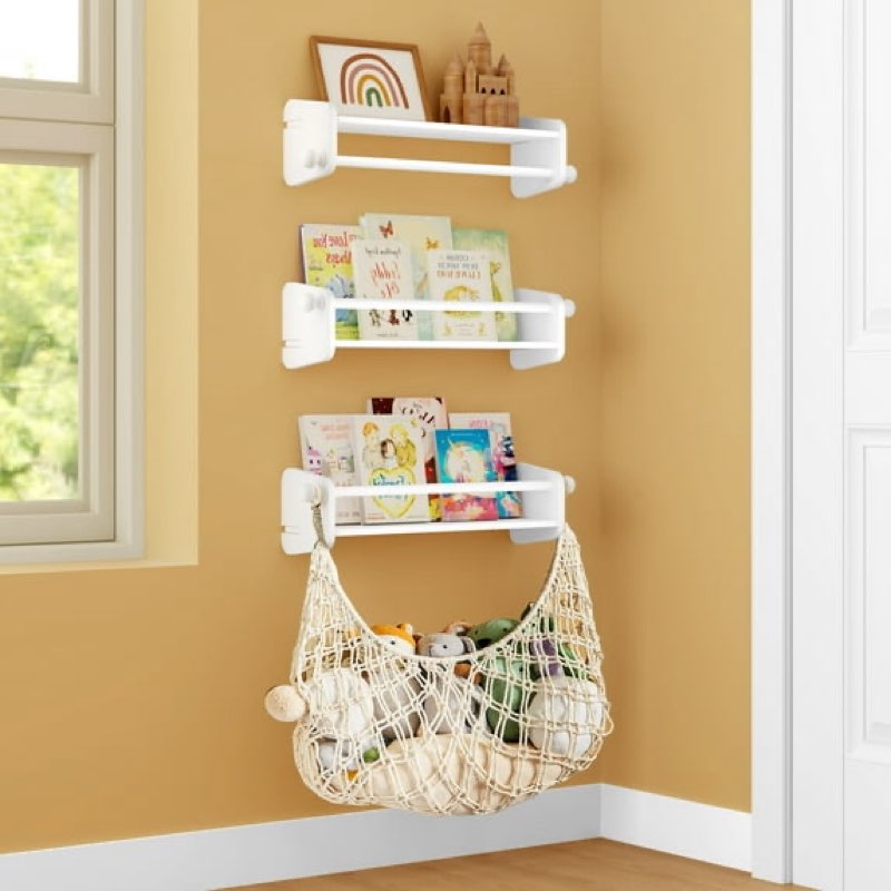 Nursery Book Shelves for walls 