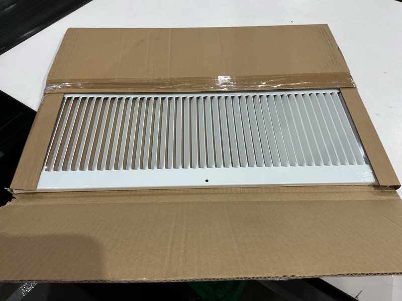 Condition photo showing Good Condition for 24x12 return air grille(duct opening size),air return vent cover,flat vent cover,rejillas de aire acondicionado para casa,return air grilles,outer dimensions:25.75"wx13.75"h(24"wx12"h, duct opening) 24"w x 12"h, duct opening