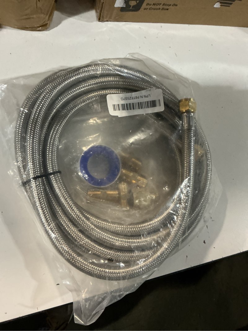 Condition photo showing Good Condition for atkke 10ft high pressure propane extension hose with conversion couplings kit, steel braided propane gas line with pipe fitting 3/8" flare for bbq grill, heater, fire pit 10 ft