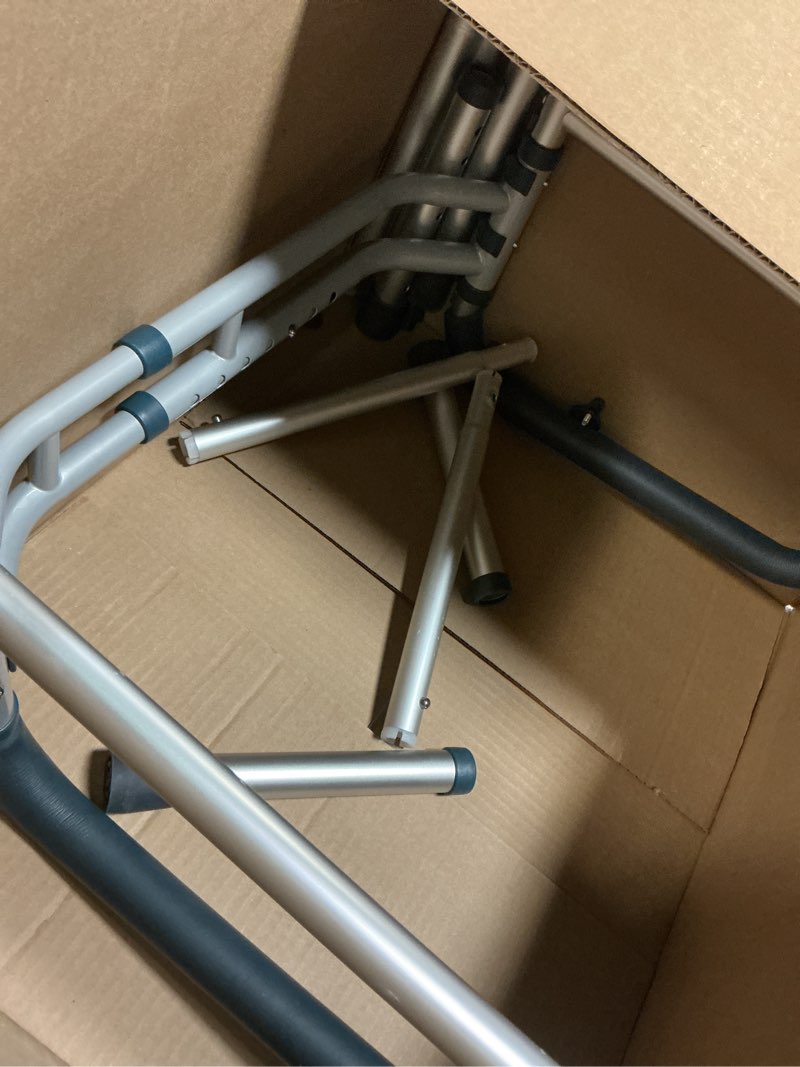 Condition photo showing As Is for pelegon toilet safety rails (350 lb) - adjustable toilet safety frame & rails, toilet safety rail for elderly adults, toilet handles for seniors, toilet bars for elderly & handicap